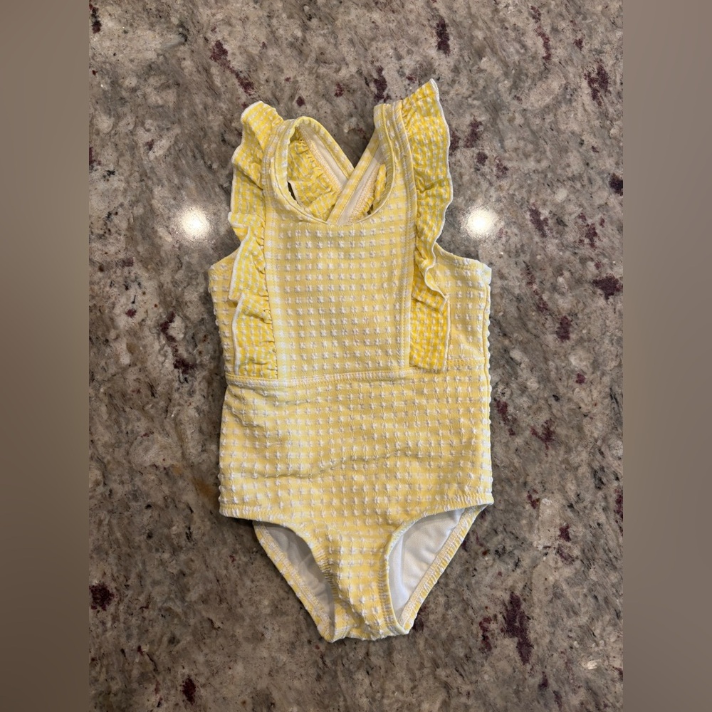 Cat & Jack Yellow Kids Swim One Piece